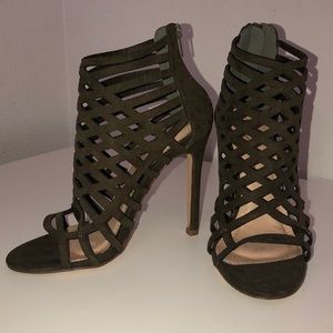 Olive green heels